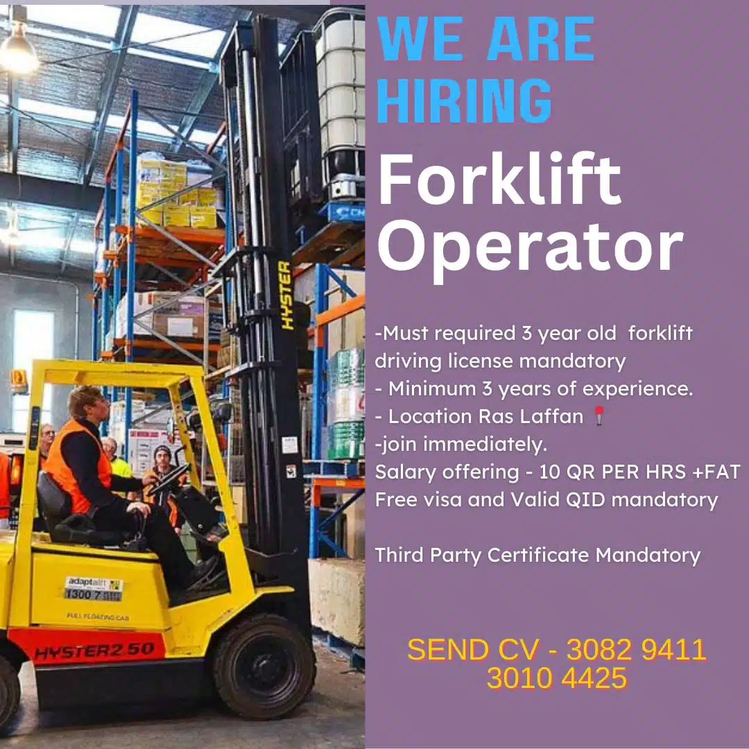 a forklift truck in a warehouse