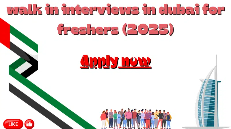 walk in interviews in dubai for freshers (Jan 2025)