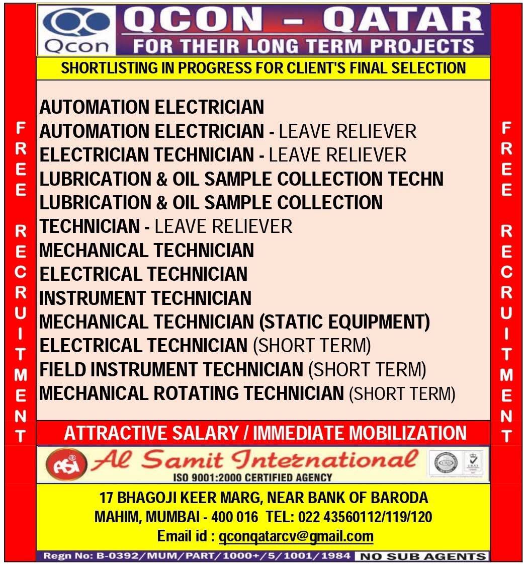 Job Opportunities in Qatar – QCON Hiring